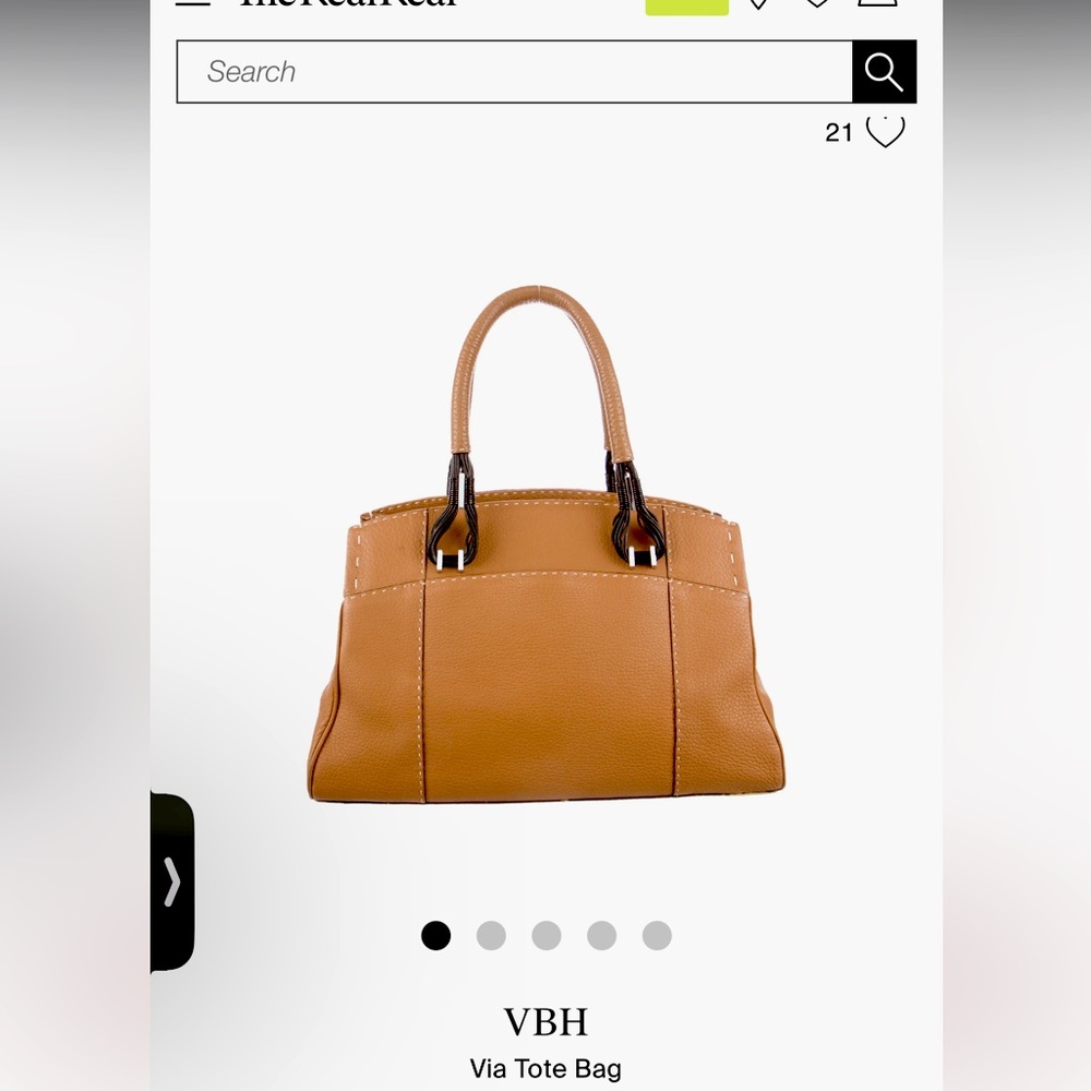 VBH Via First Edition Tan Calfskin Handbag